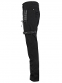 Black Gothic Punk Daily Wear Straight Fitted Long Trousers for Men