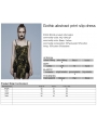 Yellow Gothic Grunge Punk Abstract Printing Slip Dress for Women