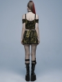 Yellow Gothic Grunge Punk Decadent Knitted Short Skirt for Women