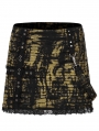 Yellow Gothic Grunge Punk Decadent Knitted Short Skirt for Women