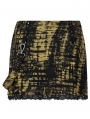 Yellow Gothic Grunge Punk Decadent Knitted Short Skirt for Women