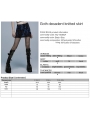 Blue Gothic Grunge Punk Decadent Knitted Short Skirt for Women