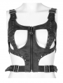 Gray Gothic Punk Hollow-out Vest for Women