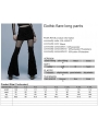 Black Gothic Punk Flare Long Pants for Women