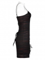 Black and Red Gothic Daily Wear Bat Slip Dress