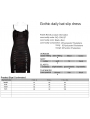 Black and Red Gothic Daily Wear Bat Slip Dress