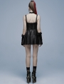 Black Gothic Punk Sexy Spider Web Short Dress