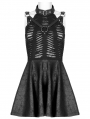 Black Gothic Punk Sexy Spider Web Short Dress