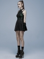 Black and Green Gothic Punk Sexy Spider Web Short Dress