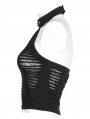 Black Gothic Daily Wear Spider Pattern Vest Top for Women