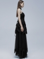 Black Gothic Velvet Bat Long Prom Party Dress