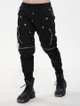 Black Gothic Punk Rock Detachable Casual Two Wear Cargo Pants for Men