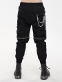 Black Gothic Punk Rock Detachable Casual Two Wear Cargo Pants for Men