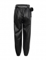 Black Gothic Punk PU Leather Daily Wear Long Cargo Pants for Women