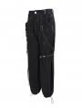 Black Gothic Grunge Daily Wear Long Loose Cargo Pants for Women
