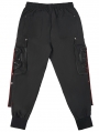 Black Gothic Punk Fashion Daily Wear Long Cargo Trousers for Men
