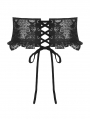 Black Gothic Noble Embroidered Underbust Corset Waistband for Women