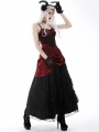 Wine Red Gothic Noble Queen Diamond Velvet Short Party Dress