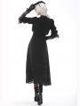 Black Elegant Gothic Lace Angel Wings Long Sleeve Maxi Dress