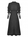 Black Elegant Gothic Lace Angel Wings Long Sleeve Maxi Dress