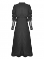 Black Elegant Gothic Lace Angel Wings Long Sleeve Maxi Dress