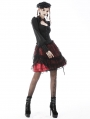 Black and Red Gothic Lace Mini Skirt