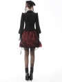 Black and Red Gothic Lace Mini Skirt