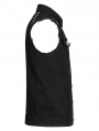 Black Gothic Punk Rock Daily Wear Vest for Men