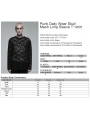 Black Gothic Daily Wear Skull Mesh Long Sleeve T-Shirt for Men