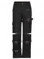 Black Gothic Punk Zipper Fashion Detachable Trousers for Men