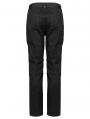 Black Gothic Punk Rivet Belt Long Trousers for Men