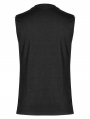 Black Gothic Punk Mesh Sleeveless Tank Top for Men