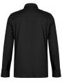 Black Gothic Punk Asymmetric Long Sleeve Shirt for Men