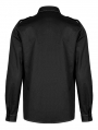 Black Gothic Punk Personalized Skull Embroidery Long Sleeve Shirt for Men