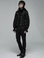 Black Vintage Gothic Noble Style Jacquard Vest for Men