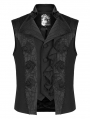 Black Vintage Gothic Noble Style Jacquard Vest for Men