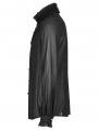Black Vintage Gothic Chiffon Jacquard Long Sleeve Shirt for Men