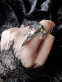 Dark Gothic Retro Punk Rock Viking Raven Beak Skull Ring