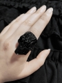 Black Gothic Punk Retro Skull Ring