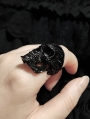 Black Gothic Punk Retro Skull Ring