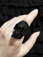 Black Gothic Punk Retro Skull Ring