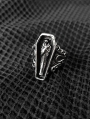 Dark Gothic Punk Baroque Vampire Skull Coffin Ring