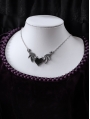 Black Gothic Punk Retro Heart Bat Wing Pendant Necklace