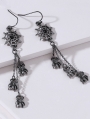 Gothic Dark Retro Punk Spider Web Chain Pendant Earrings