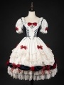 Snow White Short Puff Sleeve Sweet Lolita OP Dress