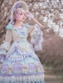 Rainbow Bubble Long Layered Sleeve Macaron Sweet Lolita OP Dress