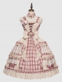 Miss Rabbit Red Plaid Sweet and Elegant Classic Lolita JSK Dress