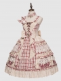 Miss Rabbit Red Plaid Sweet and Elegant Classic Lolita JSK Dress