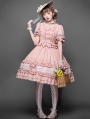 Bow Short Puff Sleeve Daily Wear Sweet Lolita OP Dress