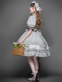 Bow Short Puff Sleeve Daily Wear Sweet Lolita OP Dress